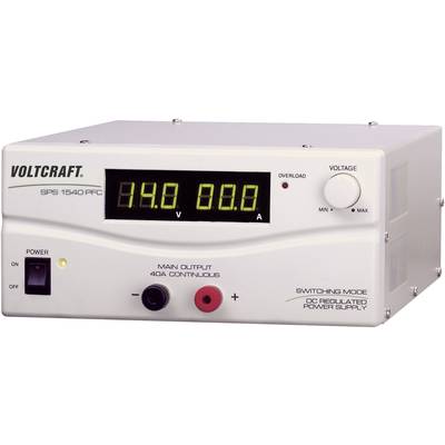 VOLTCRAFT SPS 1540 PFC Bench PSU (adjustable voltage) 3 – 15 V DC 4 – 40 A 600 W Remote No. of outputs 1 x