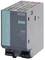 A grey, rectangular power supply unit with the inscription 'SITOP PSU200M' by Siemens is being powered and controlled.