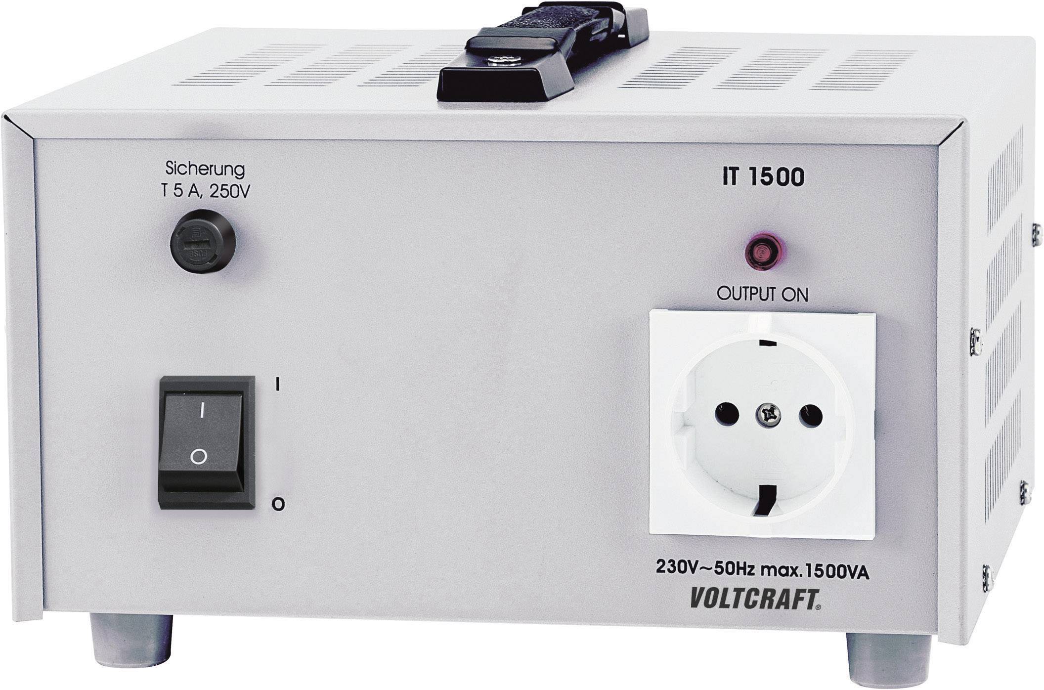 VOLTCRAFT IT-1500 Isolation transfomer (fixed voltage) 1500 VA 230 V AC (max.)