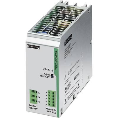   Phoenix Contact  TRIO-PS/1AC/24DC/10  Rail mounted PSU (DIN)    24 V DC  10 A  240 W  No. of outputs:1 x    Content 1 