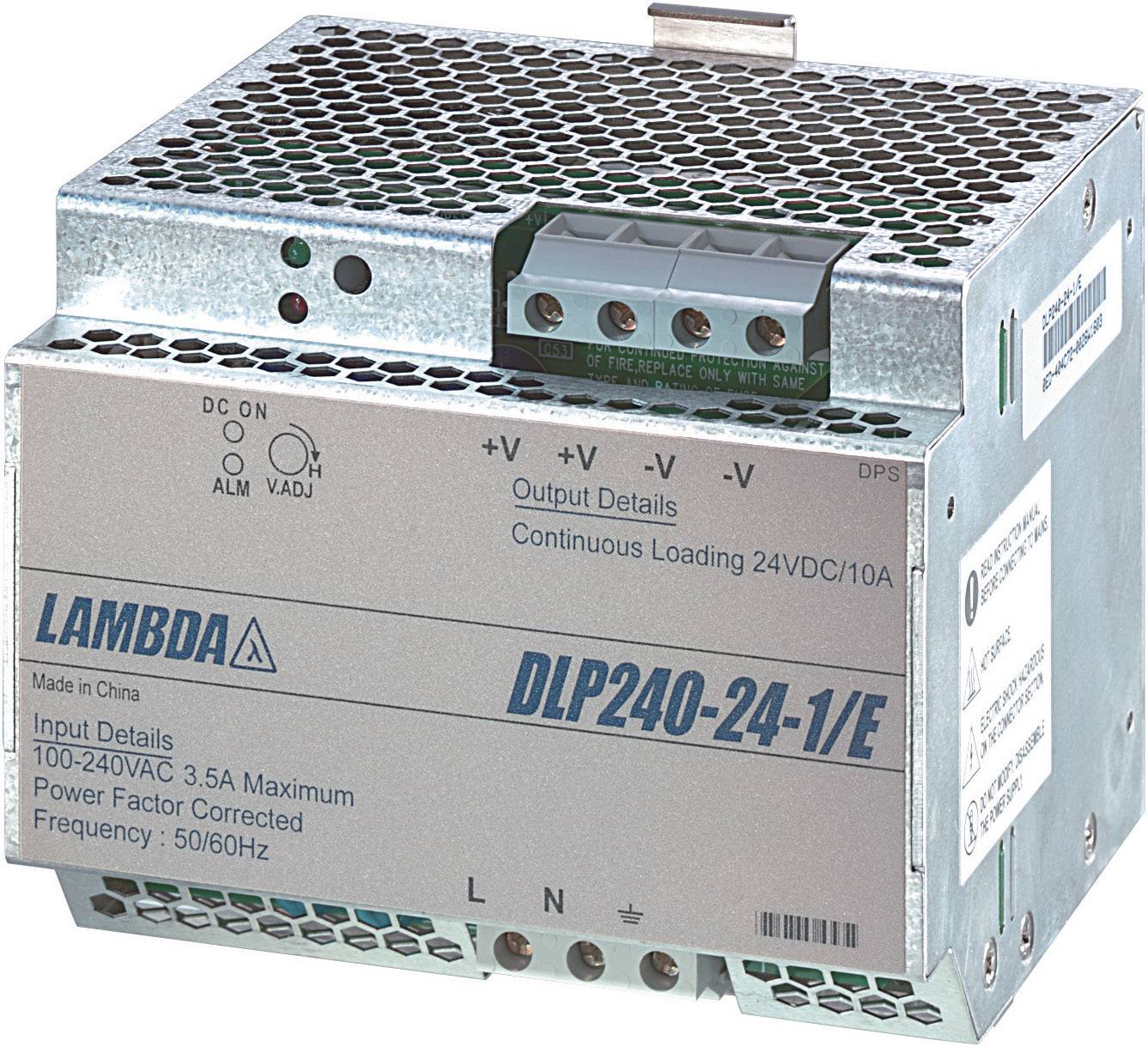 TDK-Lambda DLP-240-24-1/E Rail mounted PSU (DIN) 24 V DC 10 A 240 W 1 x
