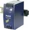 A blue electric power supply unit with the inscription 'PULS DIMENSION'. It is designed for mounting on a DIN rail.