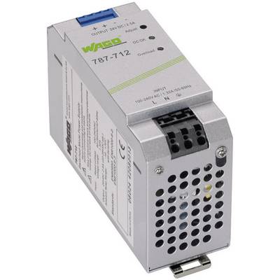 A power supply module by 'WAGO', model number 787-712, providing a power output of 24V DC at 2.5A.