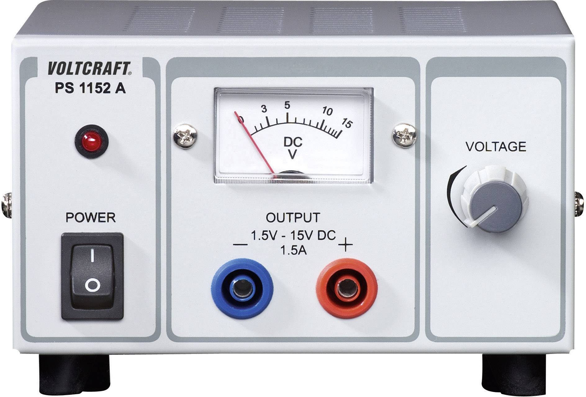 Bench PSU (adjustable voltage) VOLTCRAFT PS-1152 A 1.5 - 15 V DC 1.5 - 1 A 22.5 W No. of outputs 1 x