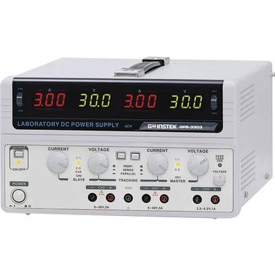 Bench PSU (adjustable voltage) GW Instek GPS-3303-E 0 – 30 V DC 0 – 3 A 195 W No. of outputs 3 x