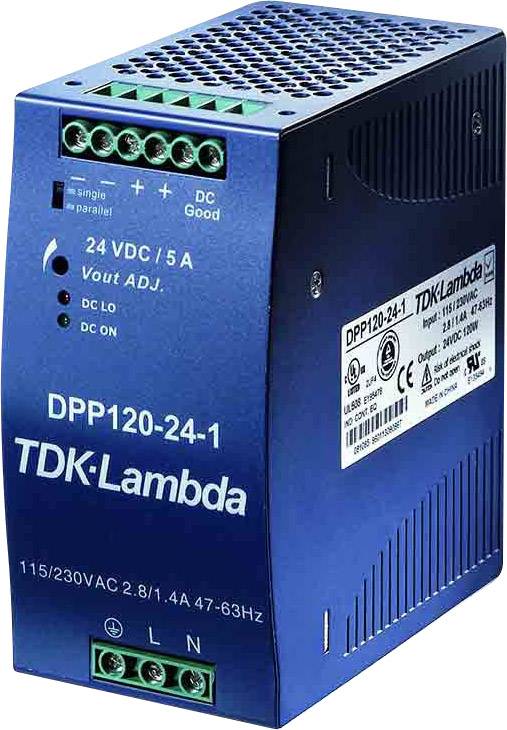 TDK-Lambda DPP-120-24-1 Rail mounted PSU (DIN) 24 V DC 5 A 120 W 1 x