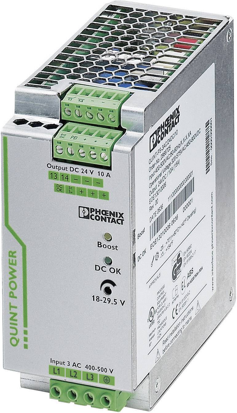 Phoenix Contact QUINT-PS/3AC/24DC/10 Rail mounted PSU (DIN) 24 V DC 10 A 240 W 1 x