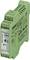 Green electronic device with multiple ports and markings. It is a mini power module for industrial applications.