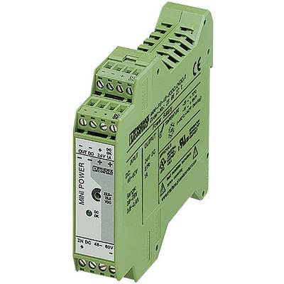Green electronic module with connectors and label 'MINI POWER'. Used for industrial power supply.
