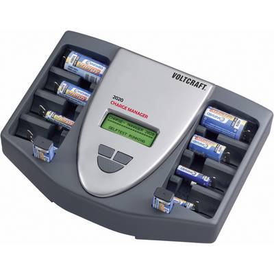 VOLTCRAFT Charge Manager CM2020 Charger for cylindrical cells NiCd, NiMH AAA , AA , C, D, 9V PP3-6