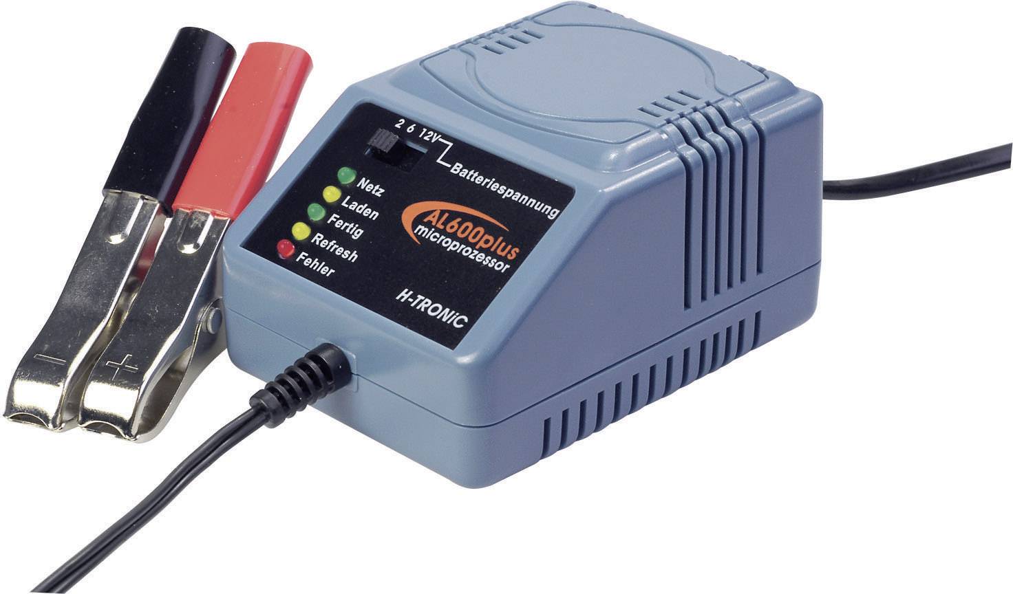 H-Tronic AL600plus, 2-12V Lead Acid Battery Charger, 600mAh