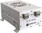 A white DC/DC converter by Statron with connections for 12V and 24V, suitable for up to 40A. Casing with ventilation slots. Manufactured in Germany.