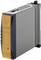 Power supply unit with blue-orange casing. 'BLOCK' and 'POWER VISION' markings on the front.