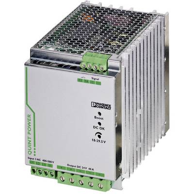   Phoenix Contact  QUINT-PS/3AC/24DC/40  Rail mounted PSU (DIN)    24 V DC  40 A  960 W  No. of outputs:1 x    Content 1