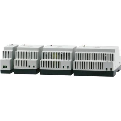 Four grey plastic enclosures in different sizes, presumably for electronic components, arranged side by side.
