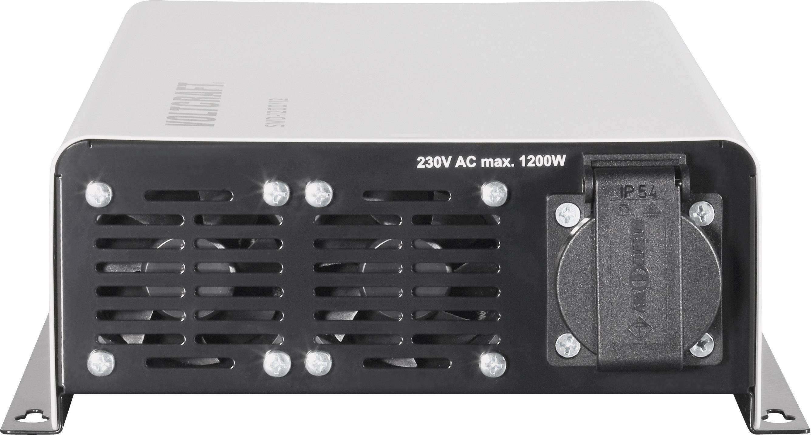 VOLTCRAFT Inverter SWD-1200/24 1200 W 24 V DC - 230 V AC Remote operation