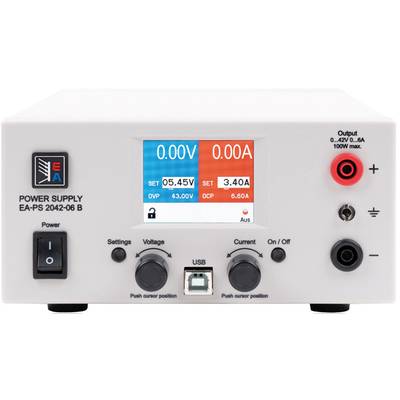 EA Elektro-Automatik EA-PS 2042-10B Bench PSU (adjustable voltage) 0 – 42 V DC 0 – 10 A 160 W USB remote controlled No. of outputs 1 x