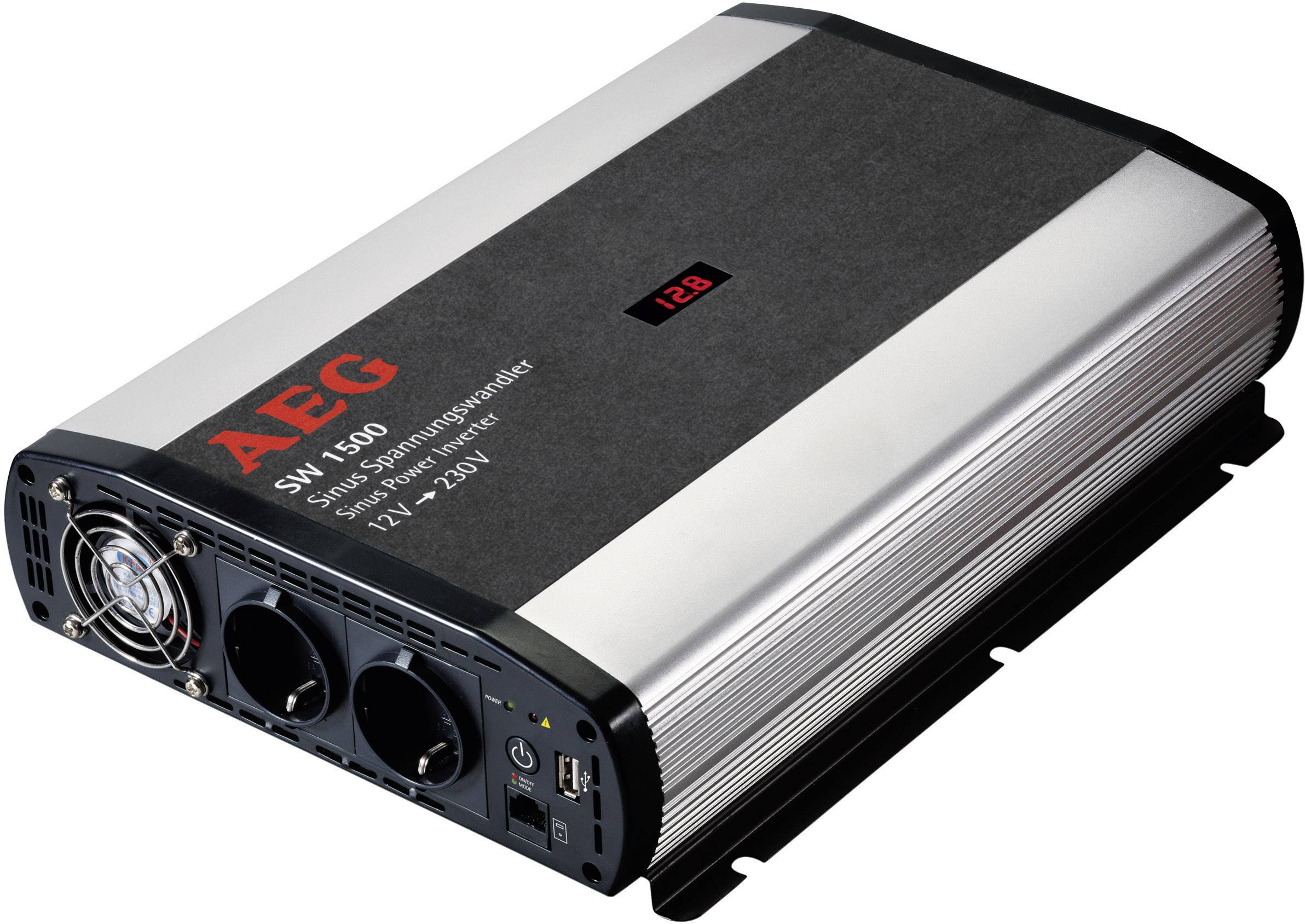 AEG Inverter SW 1500 1500 W 12 V DC – 230 V AC Incl. remote control