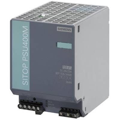  Siemens  SITOP PSU400M 24 V/20 A  Rail mounted PSU (DIN)    24 V DC  20 A  480 W  No. of outputs:1 x    Content 1 pc(s