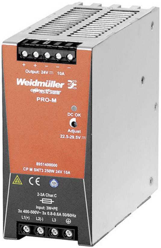 Weidmüller CP M SNT3 250W 24V 10A Rail mounted PSU (DIN) 24 Vdc 10 A 240 W 1 x from
