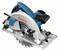 Bosch circular saw with a blue casing and silver saw blade, suitable for precise woodworking.
