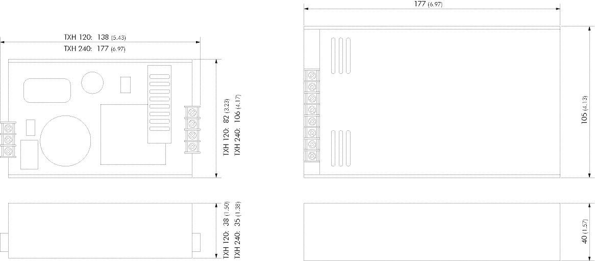 TracoPower TXH 360-112 AC/DC PSU module 30 A 360 W 12 V DC
