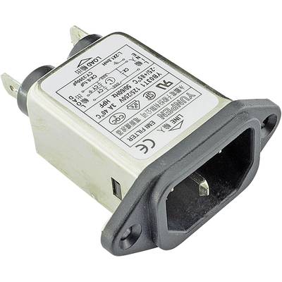   Yunpen  515442  YB03T1  Line filter  + IEC socket  250 V AC  3 A  1.8 mH  (L x W x H) 57 x 25.25 x 52.3 mm  1 pc(s)  