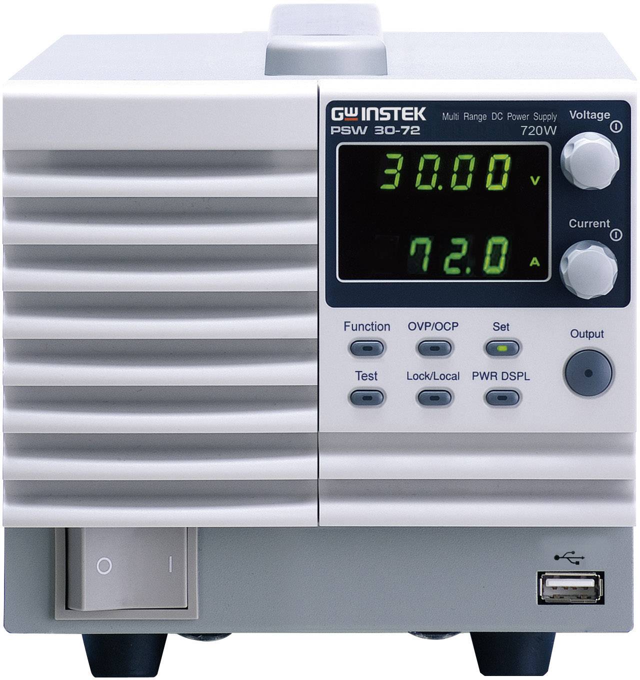 GW Instek PSW30-72 Bench PSU (adjustable voltage) 0 - 30 V DC 0 - 72 A 720 W No. of outputs 1 x