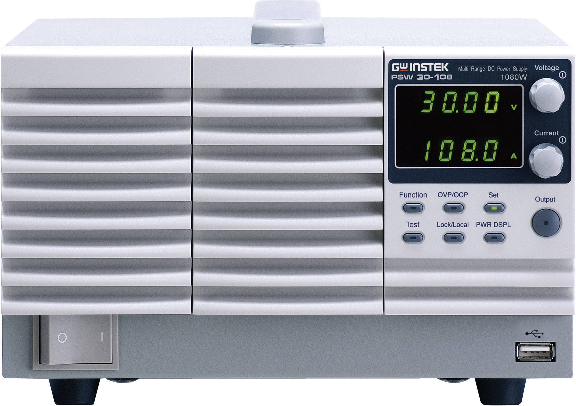 GW Instek PSW30-108 Bench PSU (adjustable voltage) 0 - 30 V DC 0 - 108 A 1080 W No. of outputs 1 x