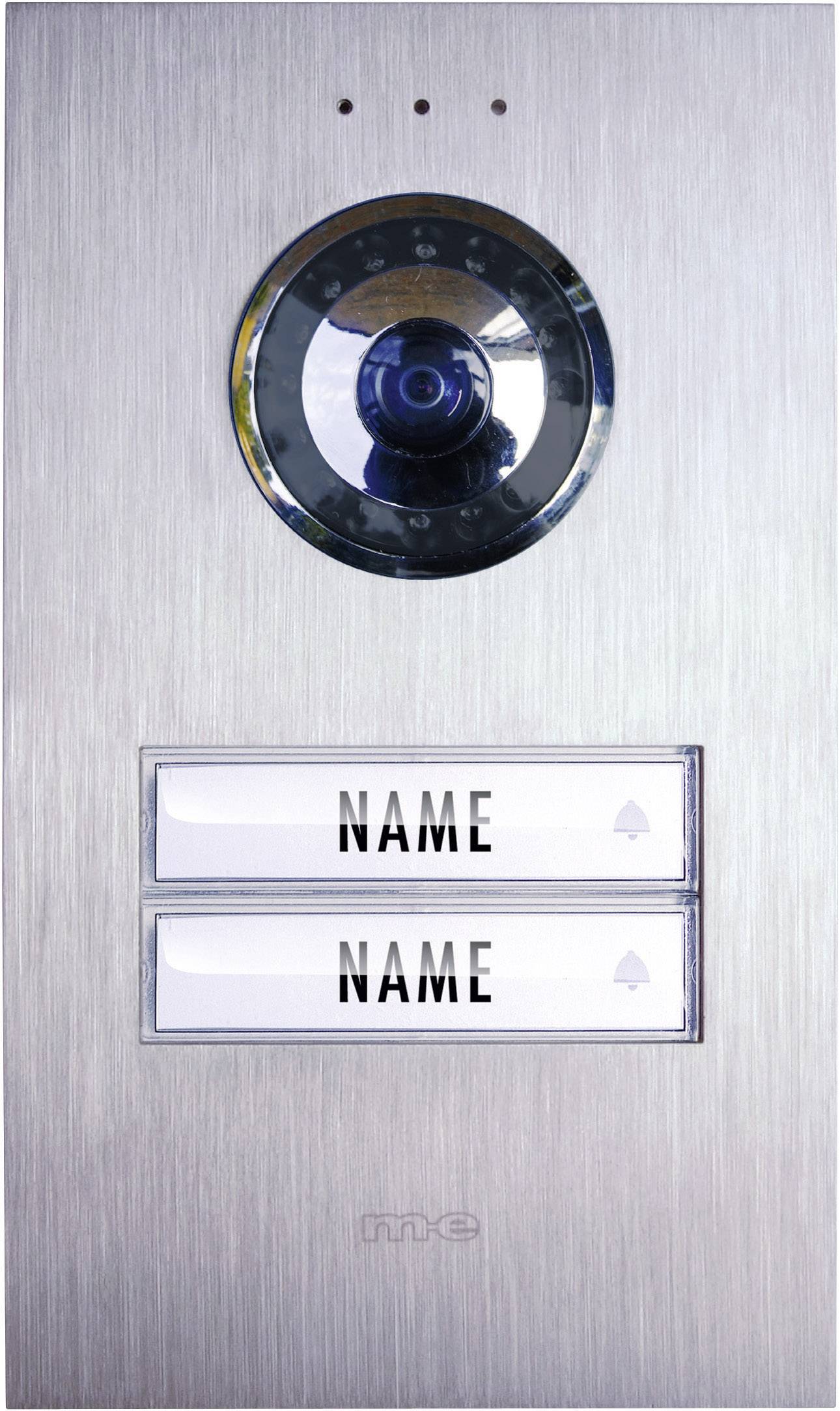 m-e modern-electronics VDV 620 compact Vistadoor Video door intercom Corded Outdoor panel Semi-detached Stainless steel