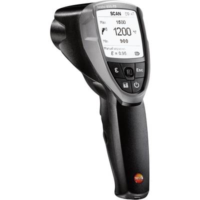 Infrared Thermometer with Display, showing 'Max 1500°C', 'Min 900°C'. Device for non-contact temperature measurement.