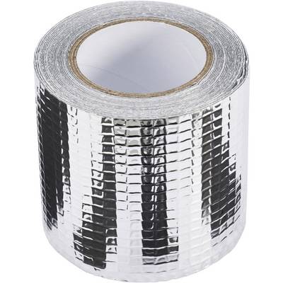 A roll of silver sealing tape with a reflective surface, commonly used for sealing and insulation purposes.