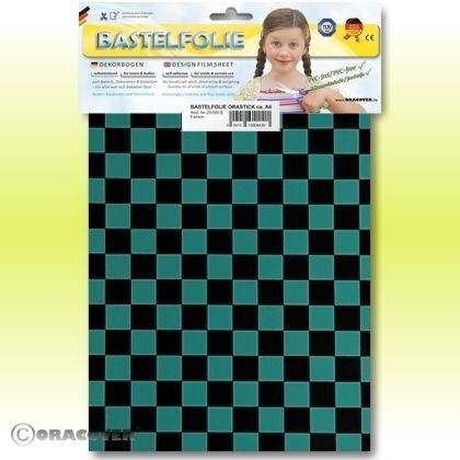 Oracover 48-017-071-B Self-adhesive film Orastick Fun 4 (L x W) 300 mm x 208 mm Turquoise-black