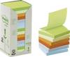 3M Sticky note 7100172327 76 mm x 76 mm Green, Light green, Yellow, Orange, Sky blue, Light blue 1600 sheet