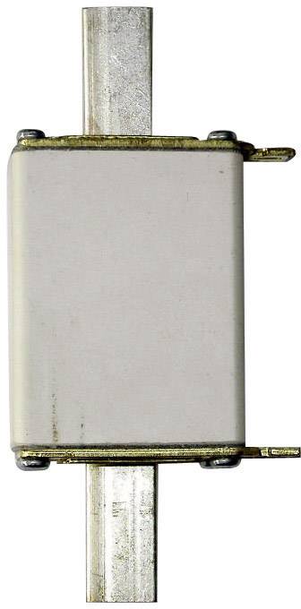 A rectangular ceramic fuse insert with two metal terminals, vertically arranged. Suitable for electrical circuit systems.