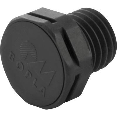 Black screw cap with the 'BOPLA' lettering on the top surface, suitable for housing sealing.