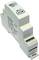 A white DIN rail power supply with the marking 'NL 230V ~' and '24V ⎓'. It includes a CE marking and technical specifications.