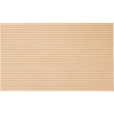 Perforated board with regularly arranged holes on a wooden wall, suitable for organising and storing tools.