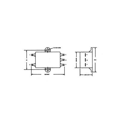 Yunpen 521349 YG10T5 EMI filter 250 V AC 10 A 0.3 mH (L x W x H) 68 x 55 x 25 mm 1 pc(s)-2