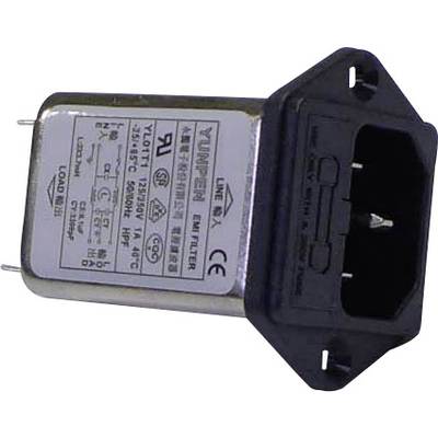   Yunpen  521461  YL01T1  Line filter  + IEC socket, + fuse  250 V AC  1 A  3.7 mH  (L x W x H) 60 x 45 x 33.5 mm  1 pc(