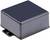 A rectangular, black plastic enclosure with rounded corners, likely for electronic components or as a cover.