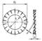Technical drawing of a gear with dimensions: diameter (d), (d₂), height (h) and tooth spacing (s). Side and front view.