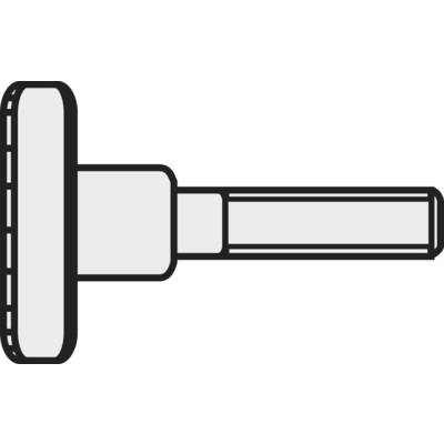 Diagram of a wall plug tool with a wide handle on the left side and a longer cylindrical shaft on the right.
