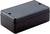 Black rectangular enclosure with rounded edges, two holes on the top surface. Suitable for electronic components.