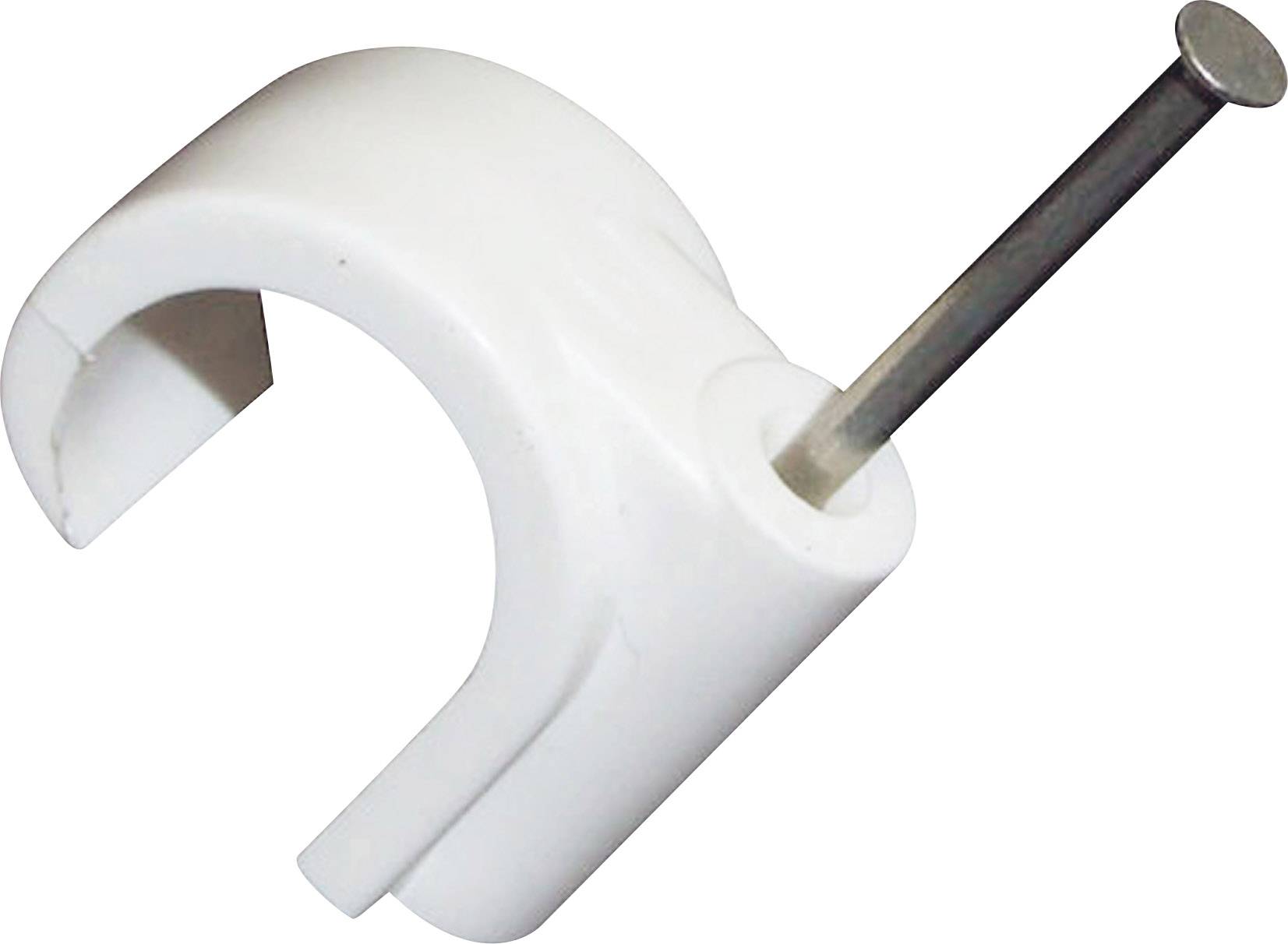 TRU COMPONENTS Cable clips 523530 Bundle Ø range 14 mm (max) White (matt) 100 pc(s)