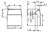 Technical drawing of a component: Two views with dimensions in millimetres, showing lengths, widths and radii.