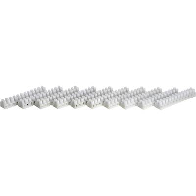 TRU COMPONENTS Screw terminal flexible: 2.5-6 mm² fixed: 2.5-6 mm² Number of pins (num): 12 White 10 pc(s) 