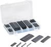 TRU COMPONENTS 1564899 Heatshrink set Black Shrinkage:2:1 63 Parts