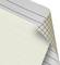 An open notebook displays two pages: lined on the left, squared on the right. Ideal for notes and mathematical calculations.