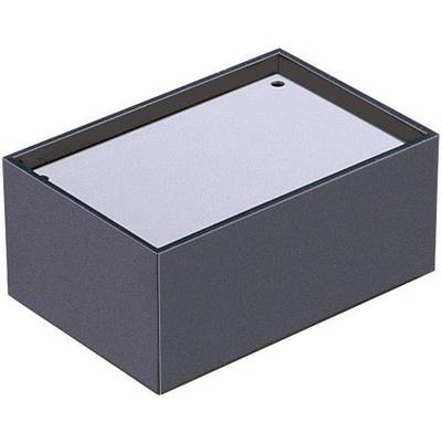 Grey rectangular plastic enclosure with a removable lid and rounded edges, often suitable for electronic components.